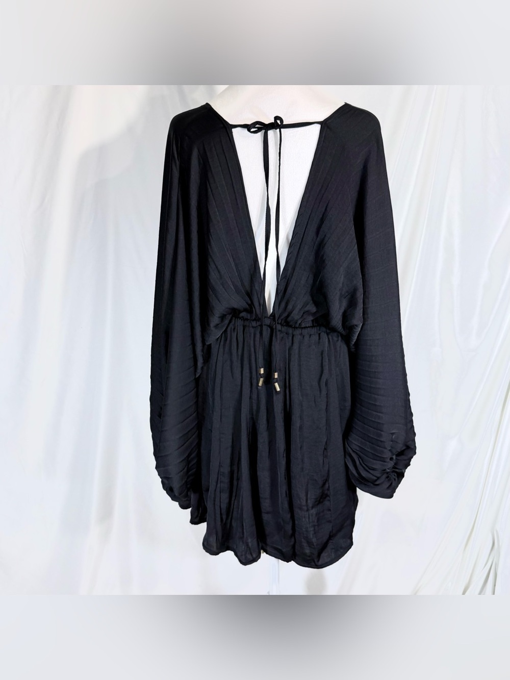 NWT Free People Kimono-Inspired Mini Dress With Drawstring Waist Size Medium - Picture 6 of 15